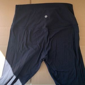 black lululemon full-length leggings size 8